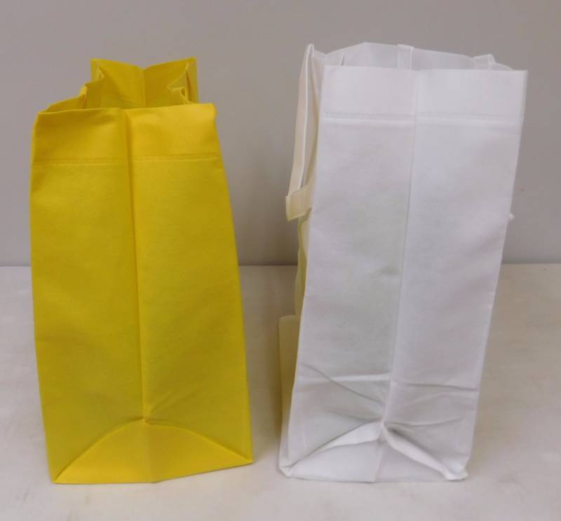 Yellow & White Reusable Value Totes - 13 x 8 x 15