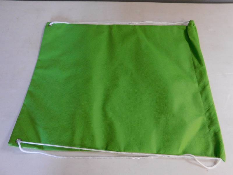 Lime Green Drawstring Back Packs - 16 x 20