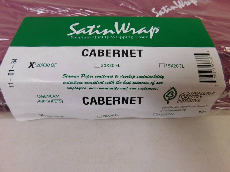 Cabernet Satin Wrap Tissue Paper 20 x 30