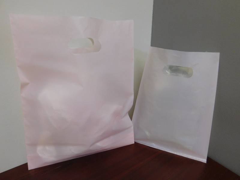 Pink Die Cut Handle Bags