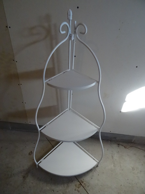lot 5 image: Fold up metal corner shelf...