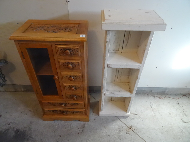 lot 6 image: Decorative wood cabinet. 7 drawers ...