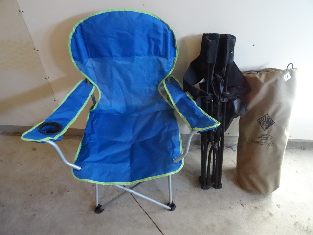 lot 17 image: 2 Ford expedition camping chairs. 2...