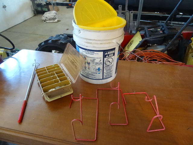lot 33 image: Ice fishing tackle. Rod holders. An...