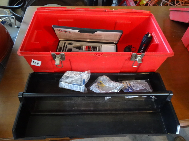 lot 40 image: 2 gun cleaning kits and tool box...