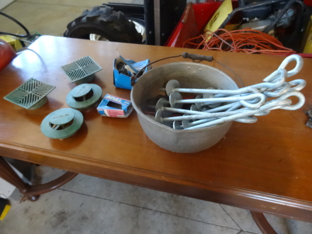 lot 47 image: Screw in earth anchors. NDS drainag...
