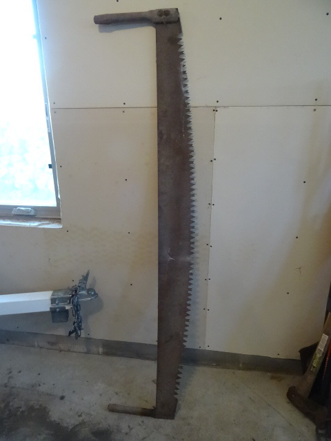 lot 57 image: Vintage double handed lumber jack s...