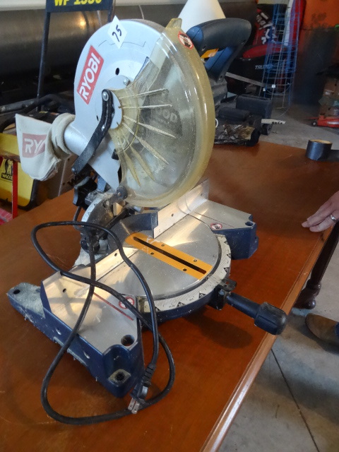 lot 75 image: Ryobi miter saw. 10. Works great. ...