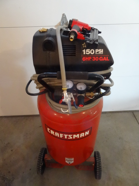 lot 108 image: Craftsman air compressor. 150 PSI. ...