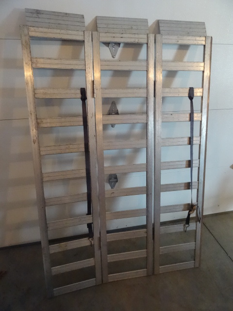 lot 109 image: Aluminum fold out 4 wheeler ramps. ...