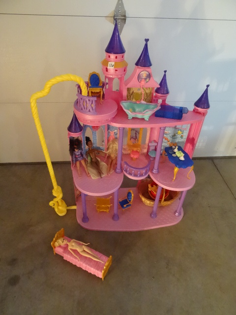 lot 120 image: Disney Princess castle with misc Ba...