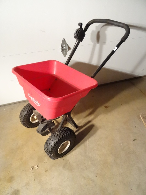lot 152 image: Earthway poly tub lawn spreader. Pn...
