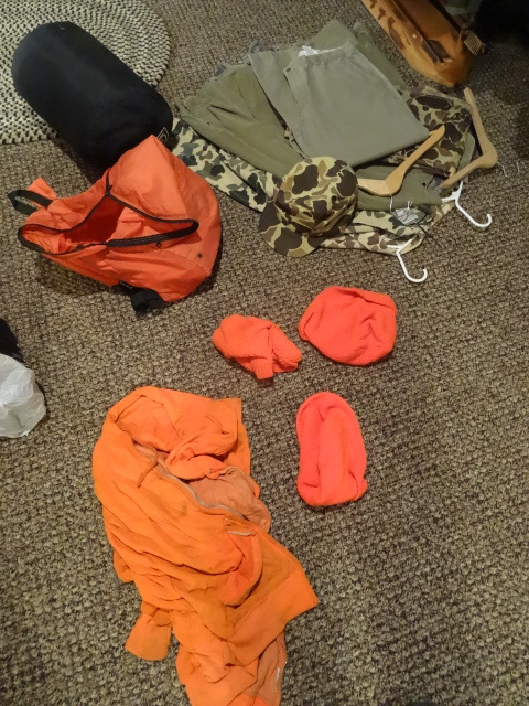 lot 198 image: Sleeping bag. Back pack with huntin...