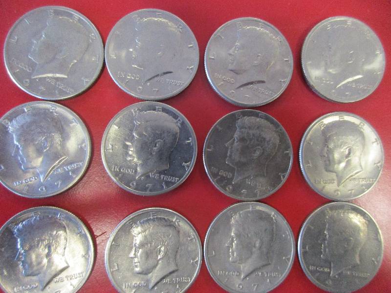 11-1971 KENNEDY HALF DOLLARS 1 -1977