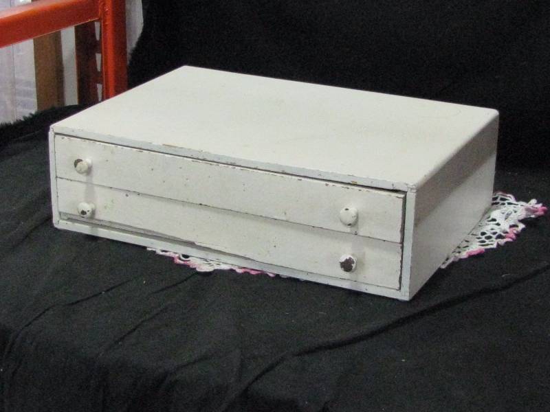 Wood 2-Drawer Spool Cabinet