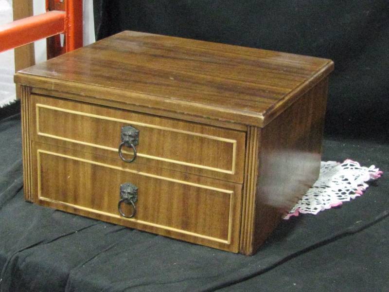 Wood 2-Drawer Spool Cabinert