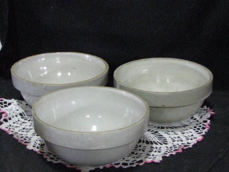 Milk Pan Crock Shoulder Bowls