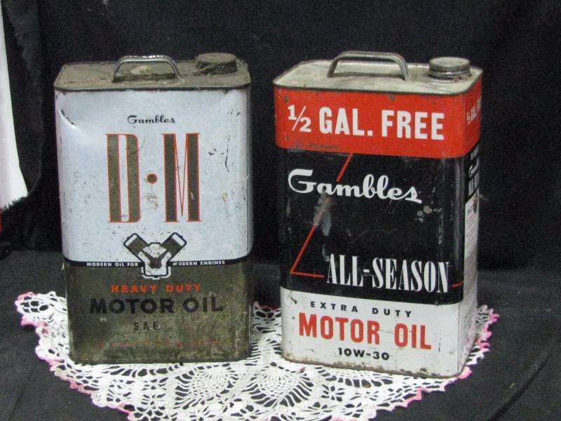 Gambles Oil Cans