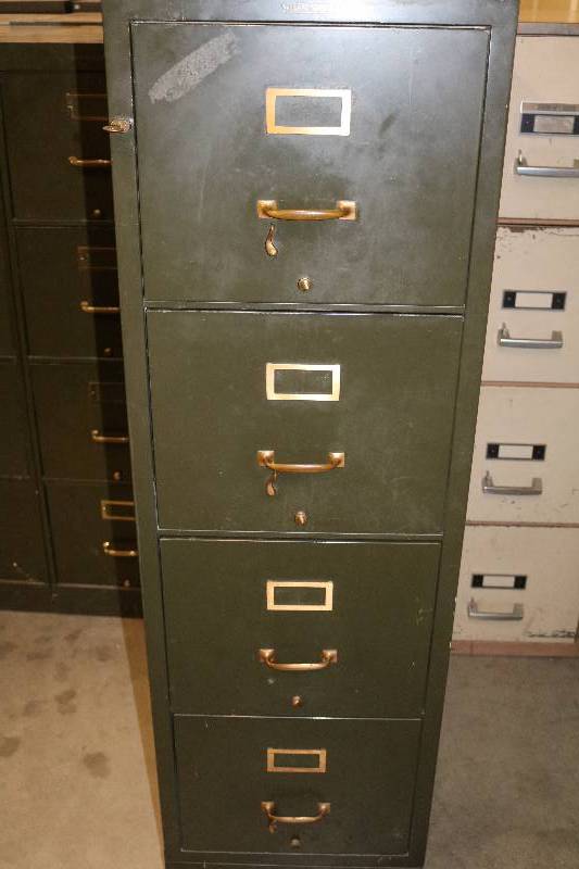 Vintage Shaw Walker Fire Resistant File Cabinet Office