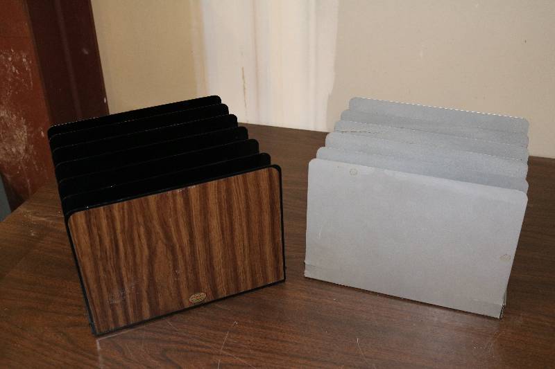 Lot Of 2 Metal File Organizers