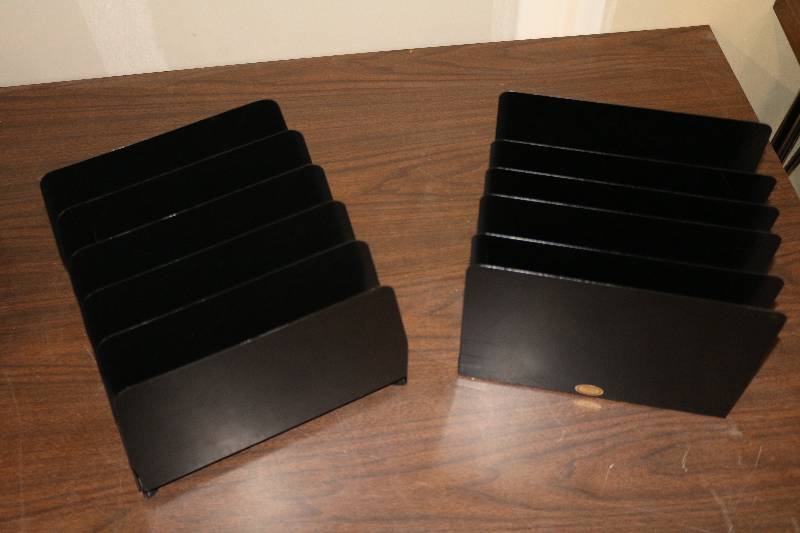 Lot Of 2 Metal File Organizers
