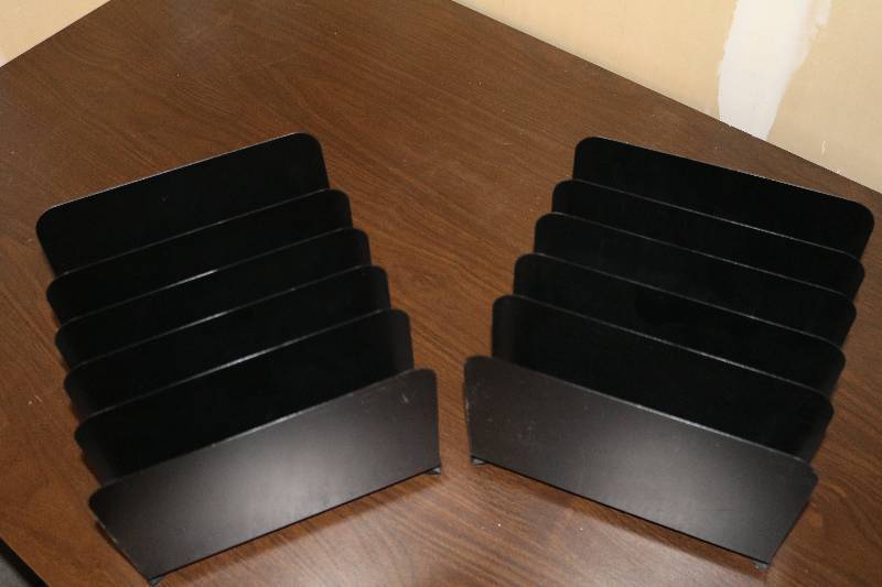 Lot Of 2 Metal File Organizers