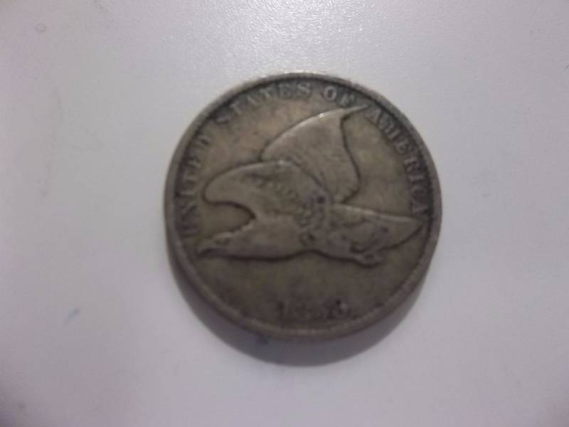1858 Flying Eagle Cent (In VF $50.00 Grey Sheets Value)