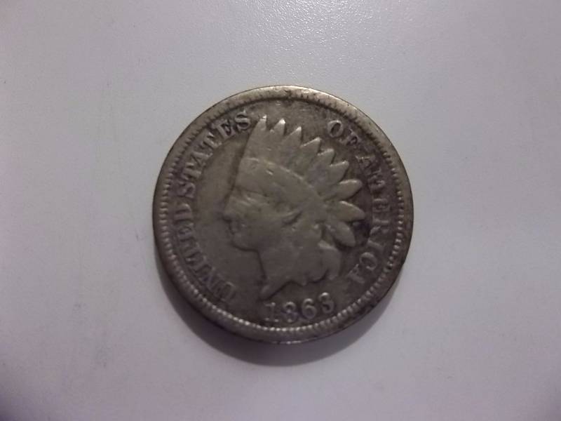 1863 Indian Head Bronze Cent Better Grade