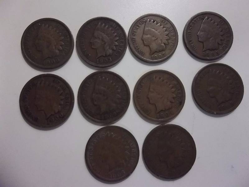 1900-1909 10 Coins No Duplicates