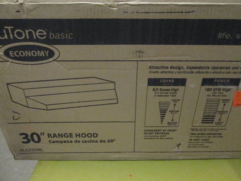 nutone 30 black range hood ...
