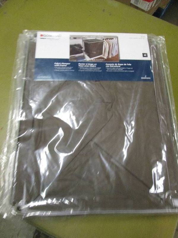 4 closetmaid fabric hampers with fr...