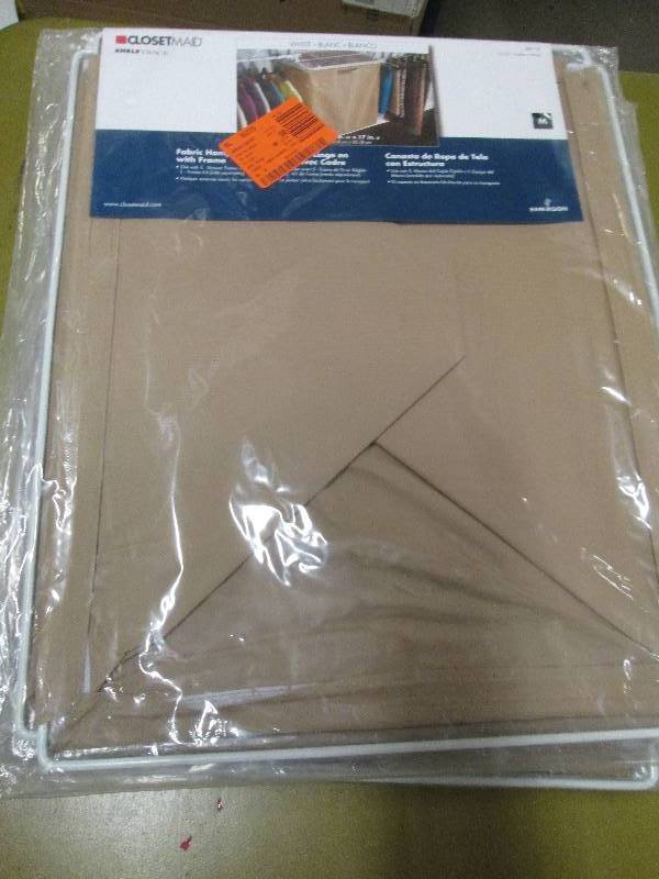4 closetmaid fabric hamper with fra...