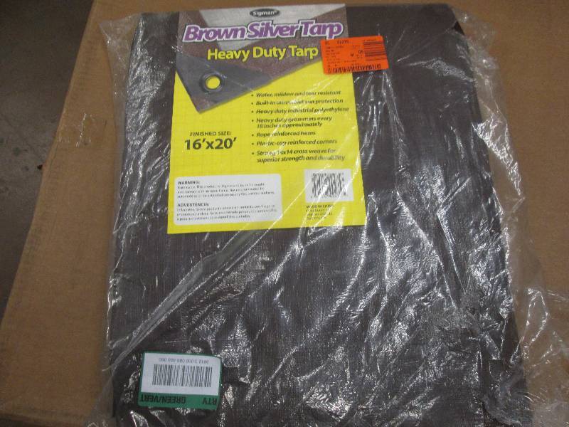 heavy duty brown tarp 16 foot x 20 ...