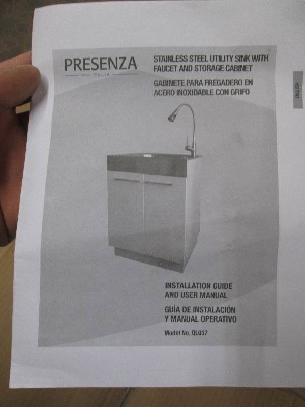 presenza stainless steel utility si...