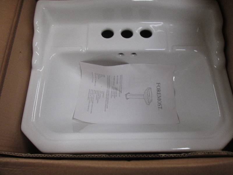 Petite pedestal lavatory sink 4 se...