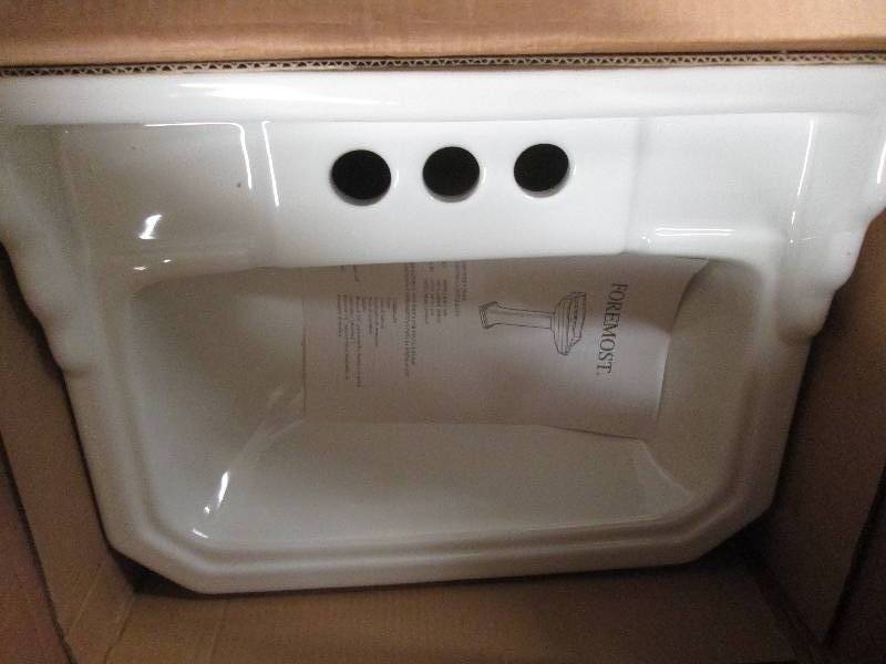 Petite pedestal lavatory sink 4 se...