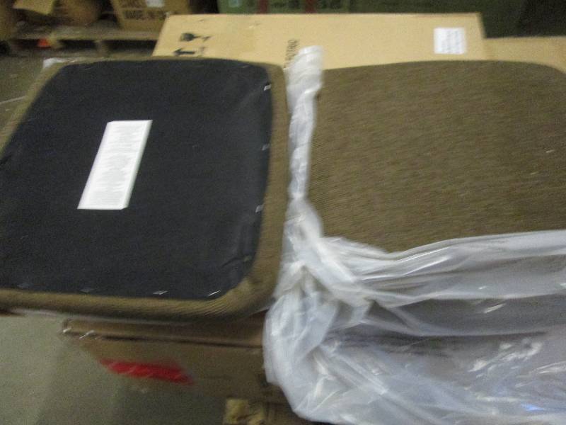 2 brown chair seats no legs ...