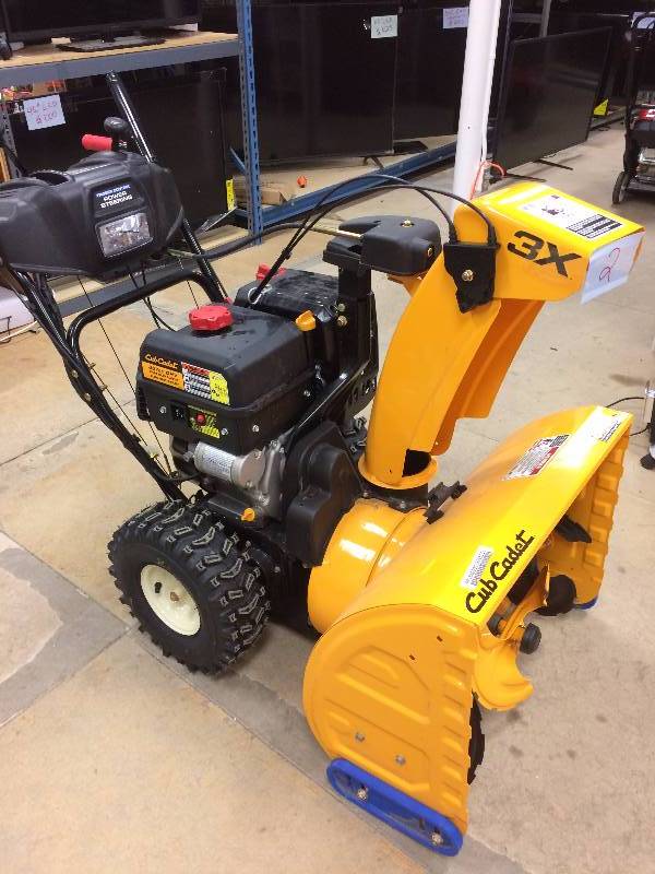 lot 2 image: Club Cadet 3X 26 in. 357cc 3-Stage Electric Start Gas Snow Blower with Steel Chute, Power Steering and Heated Grips used in like new condition