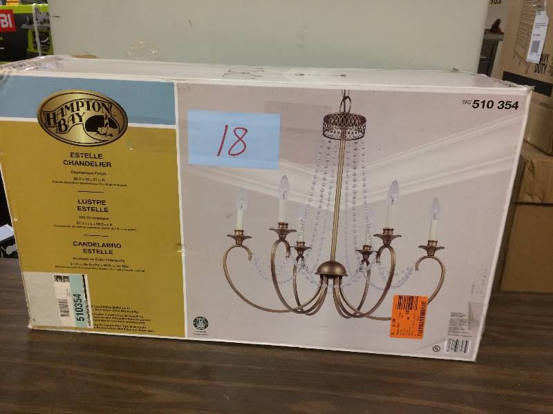 lot 18 image: Hampton Bay Estele Chandelier