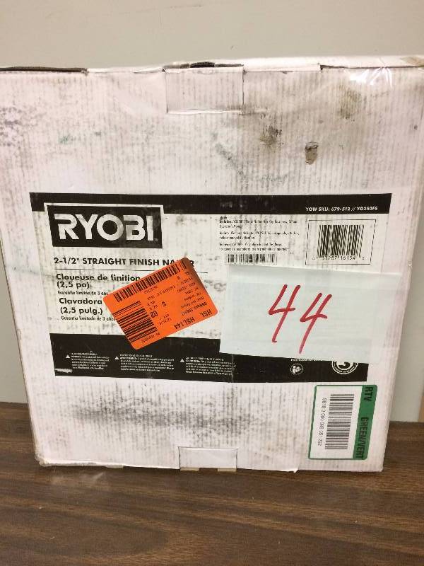 lot 44 image: Ryobi 2.5 in. x 16-Gauge Straight Finish Nailer