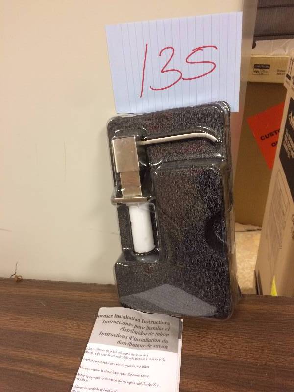 lot 135 image: Danze Sirius Soap and Lotion Dispenser in Stainless Steel Never used