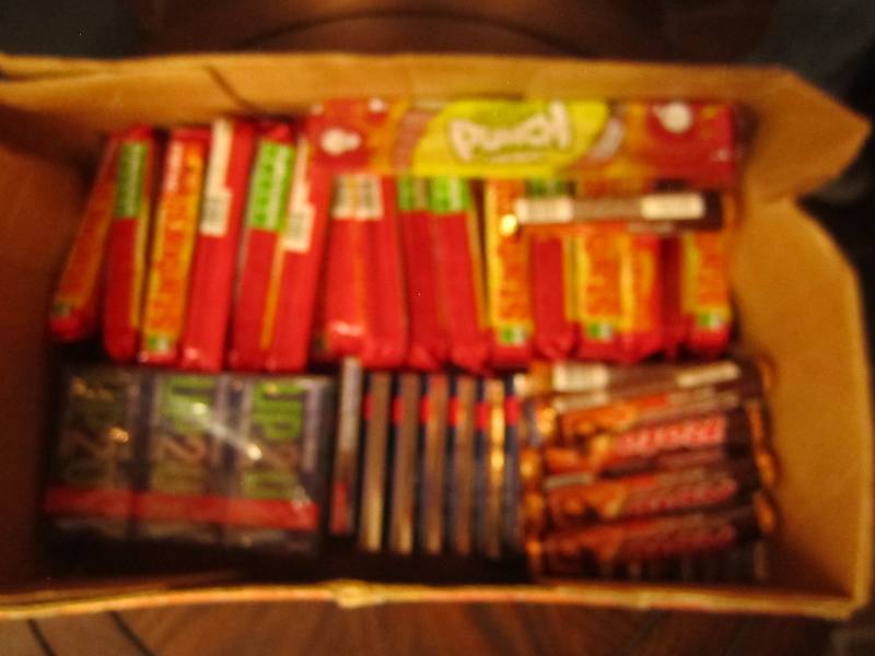 Lot of candy and gum...