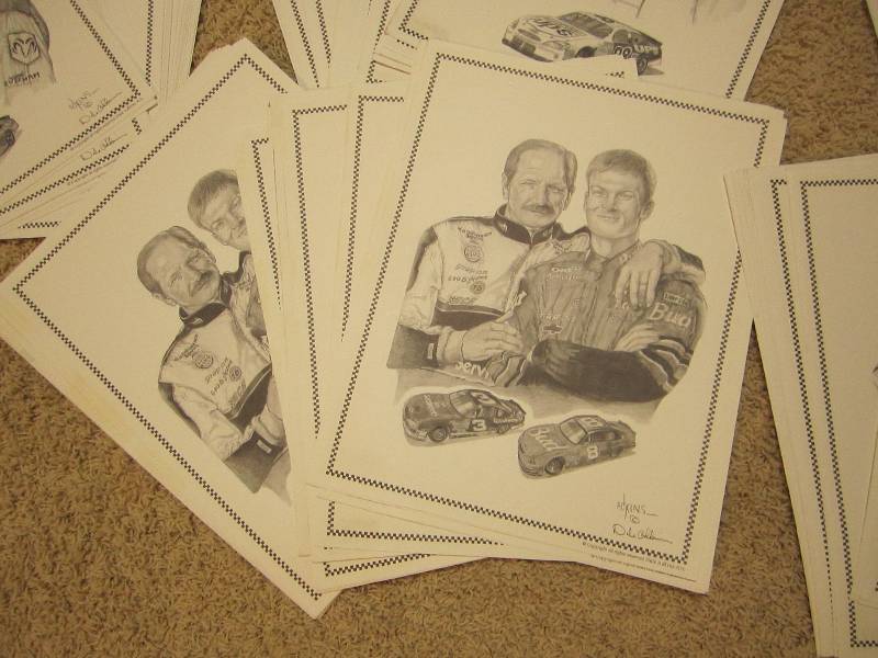 Large lot of NASCAR Driver prints, ...