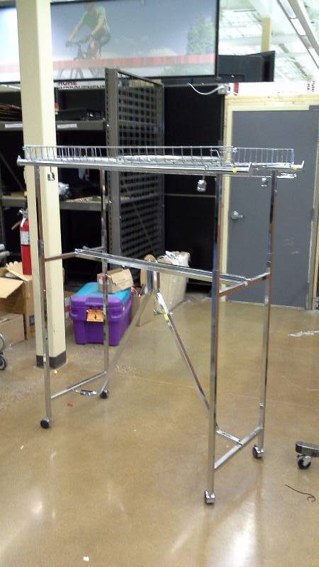 Retail Store Fixture - Rolling Clothing Rack