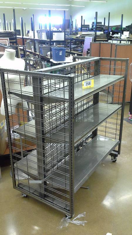 Retail Store Fixture - Rolling Shelf