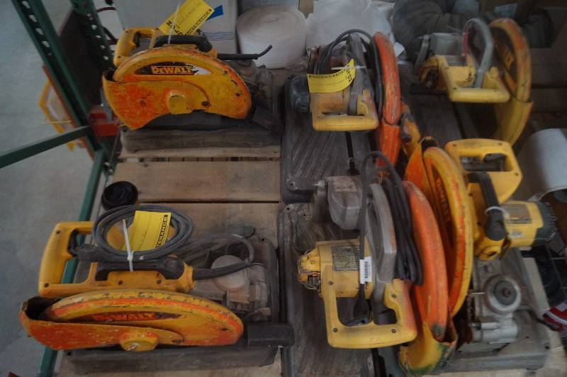 lot 221 image: DeWalt Chop Saws