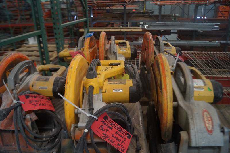 lot 222 image: DeWalt Chop Saws