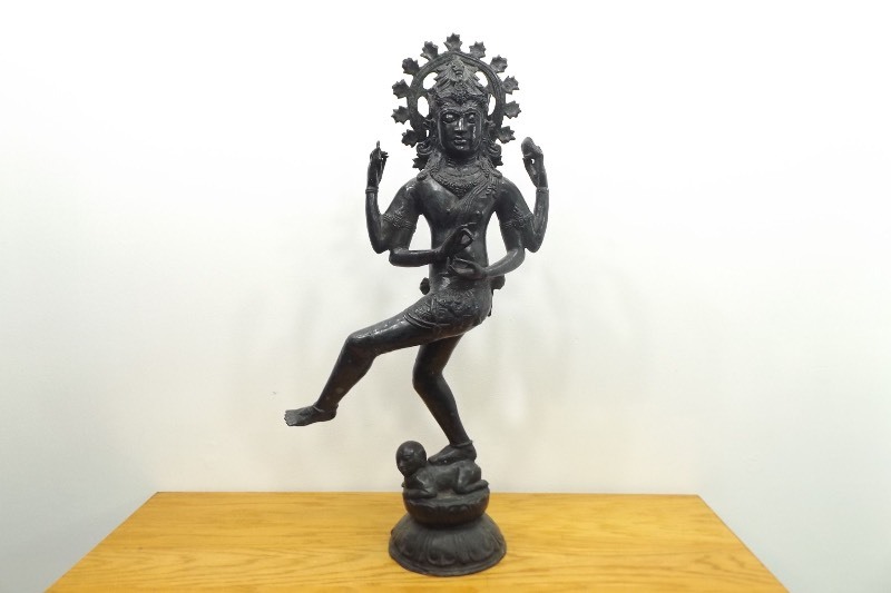 Large Vintage 37 Tall Brass Cast Shiva Statue