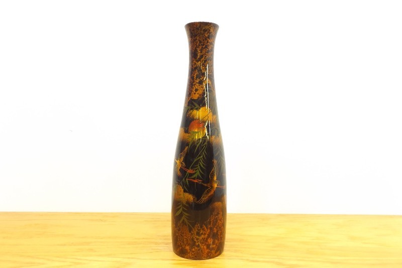17.5 Tall Asian Lacquered Vase