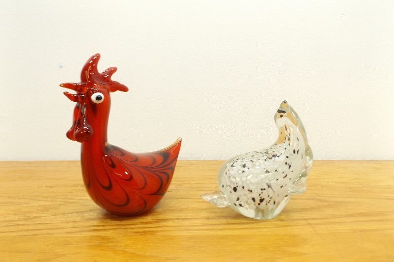 2 Pieces of Blown Art Glass